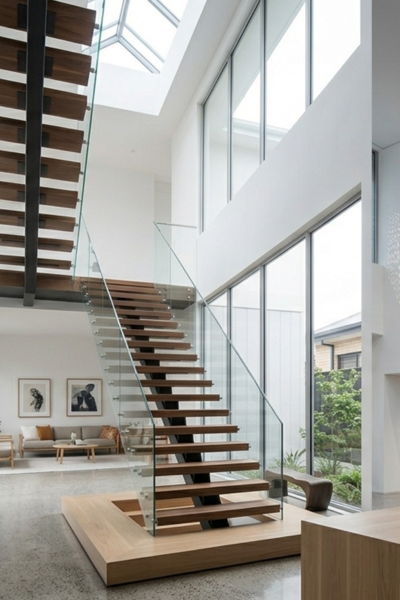 Central Spine Mono Stringer Staircase